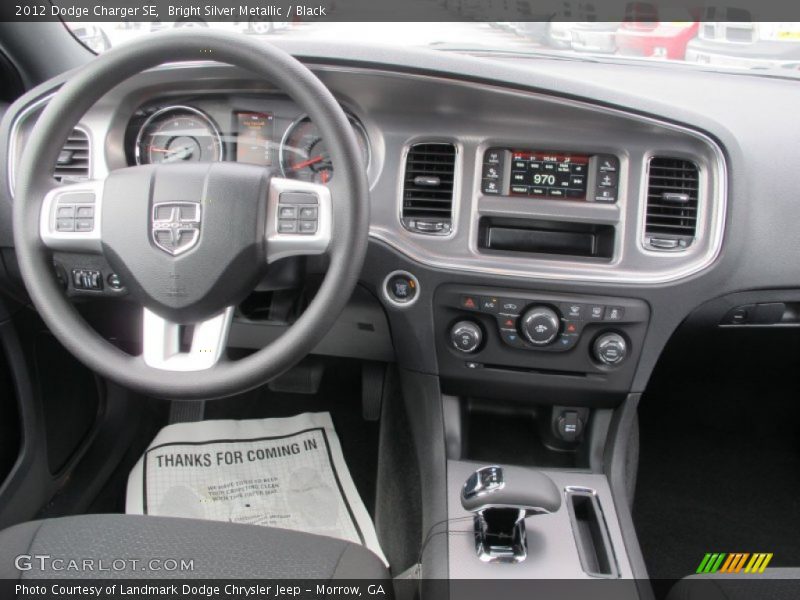 Bright Silver Metallic / Black 2012 Dodge Charger SE