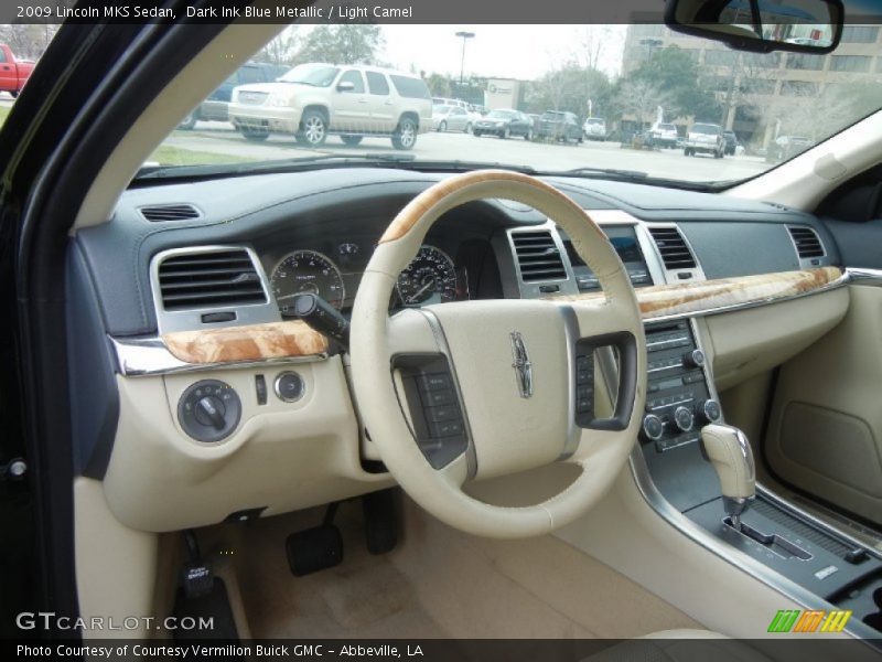 Dark Ink Blue Metallic / Light Camel 2009 Lincoln MKS Sedan