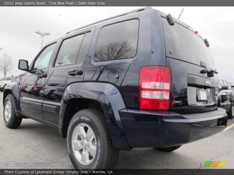 True Blue Pearl / Dark Slate Gray 2012 Jeep Liberty Sport