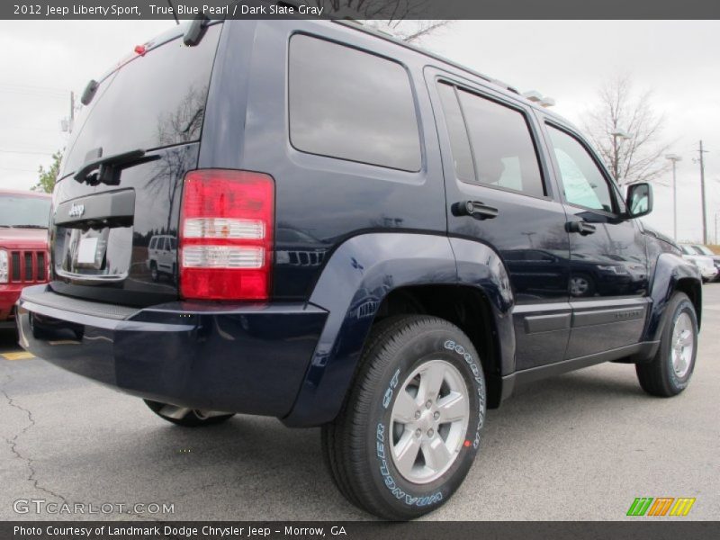 True Blue Pearl / Dark Slate Gray 2012 Jeep Liberty Sport