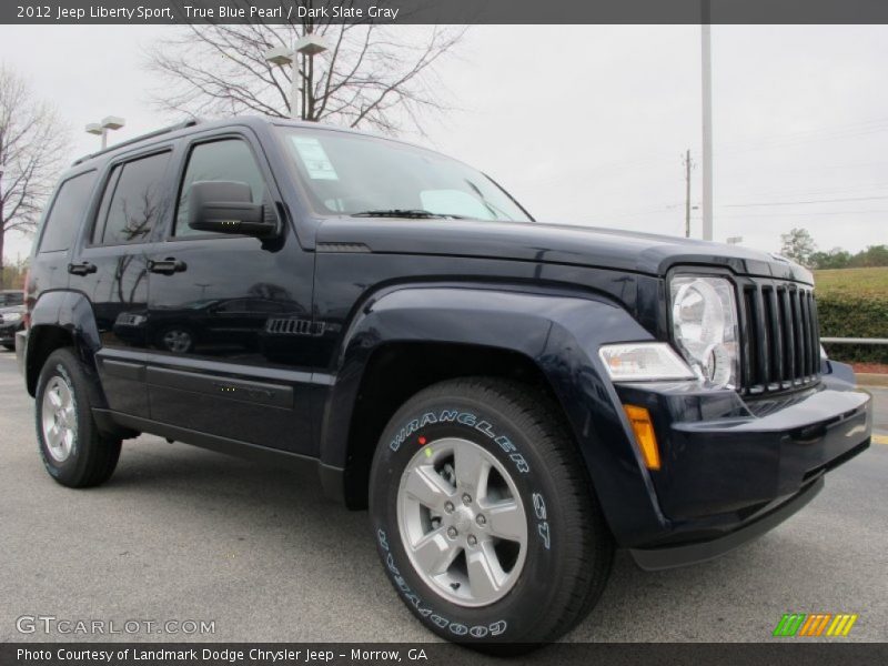 True Blue Pearl / Dark Slate Gray 2012 Jeep Liberty Sport