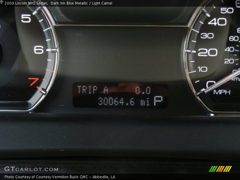 Dark Ink Blue Metallic / Light Camel 2009 Lincoln MKS Sedan