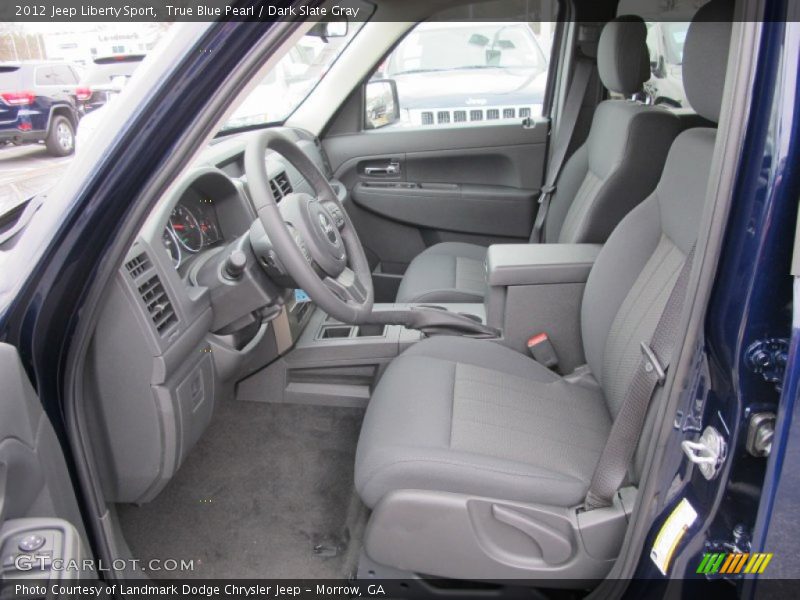 True Blue Pearl / Dark Slate Gray 2012 Jeep Liberty Sport