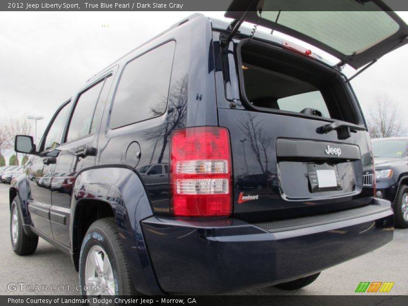 True Blue Pearl / Dark Slate Gray 2012 Jeep Liberty Sport