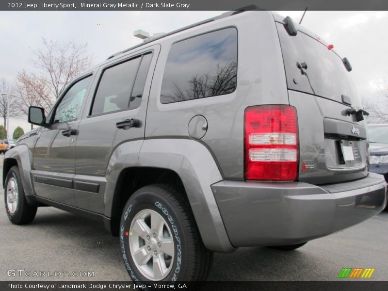 Mineral Gray Metallic / Dark Slate Gray 2012 Jeep Liberty Sport