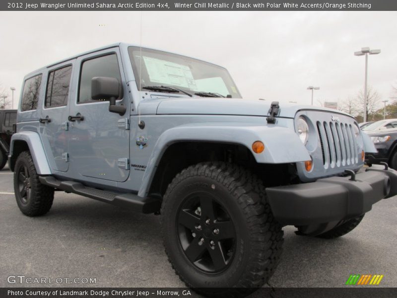 Front 3/4 View of 2012 Wrangler Unlimited Sahara Arctic Edition 4x4