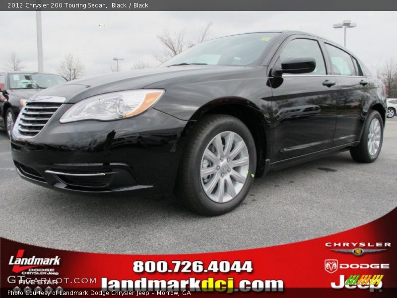 Black / Black 2012 Chrysler 200 Touring Sedan