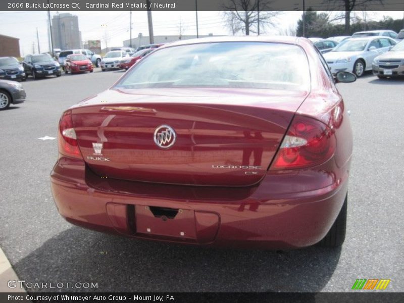 Cardinal Red Metallic / Neutral 2006 Buick LaCrosse CX