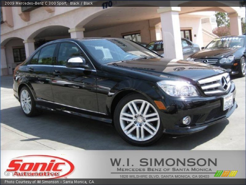 Black / Black 2009 Mercedes-Benz C 300 Sport