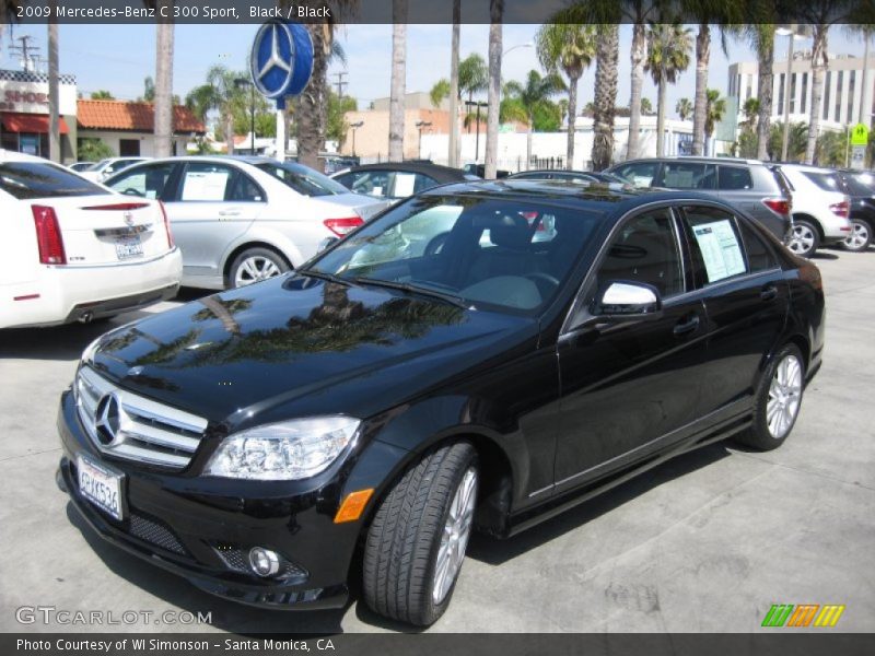 Black / Black 2009 Mercedes-Benz C 300 Sport