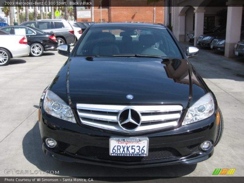 Black / Black 2009 Mercedes-Benz C 300 Sport
