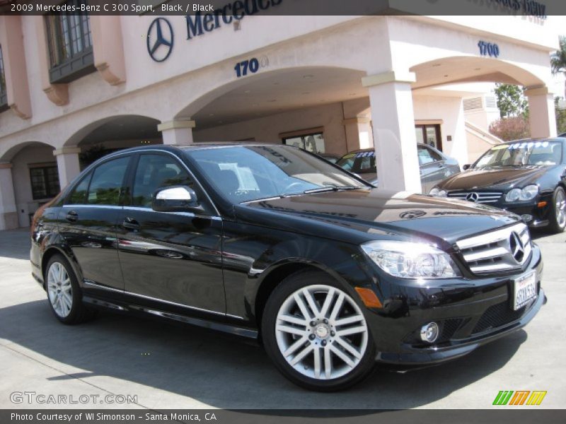 Black / Black 2009 Mercedes-Benz C 300 Sport