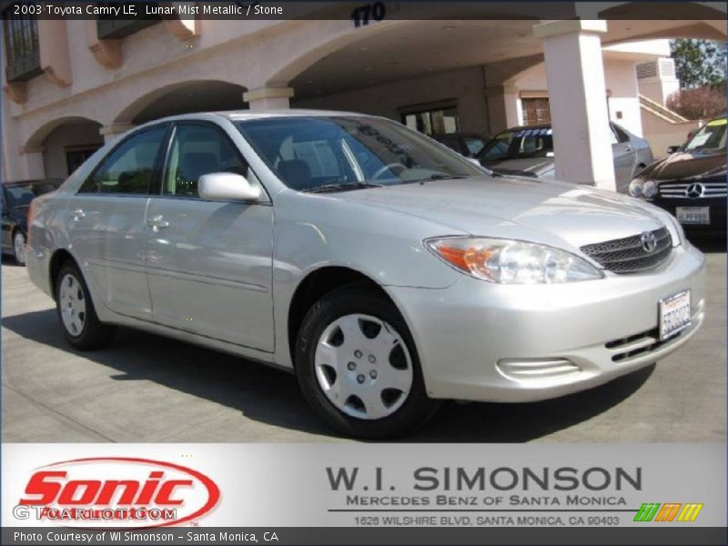 Lunar Mist Metallic / Stone 2003 Toyota Camry LE
