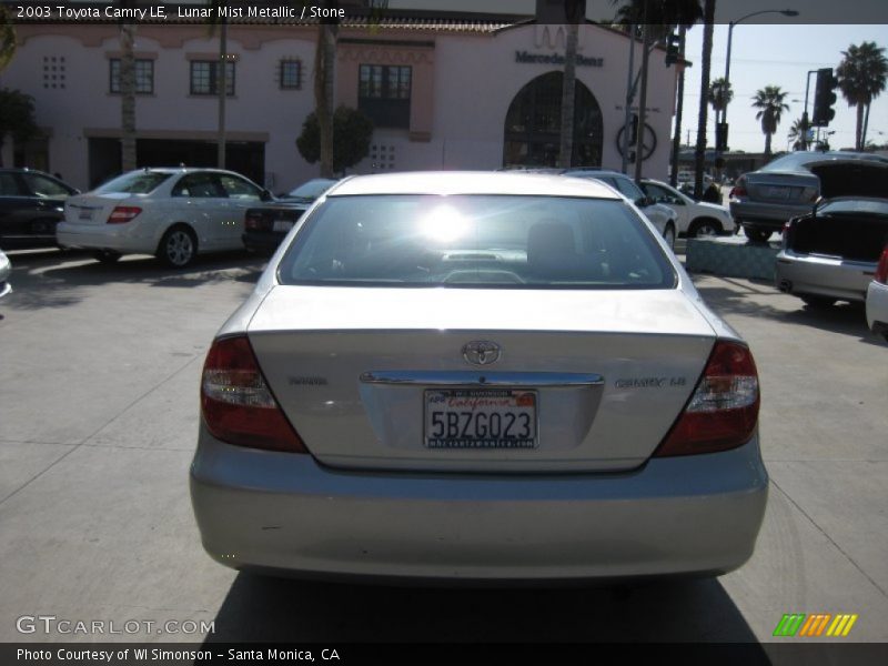 Lunar Mist Metallic / Stone 2003 Toyota Camry LE