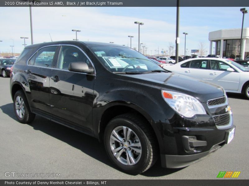 Black / Jet Black/Light Titanium 2010 Chevrolet Equinox LS AWD
