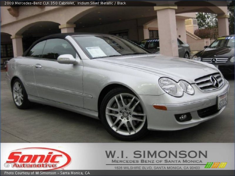 Iridium Silver Metallic / Black 2009 Mercedes-Benz CLK 350 Cabriolet