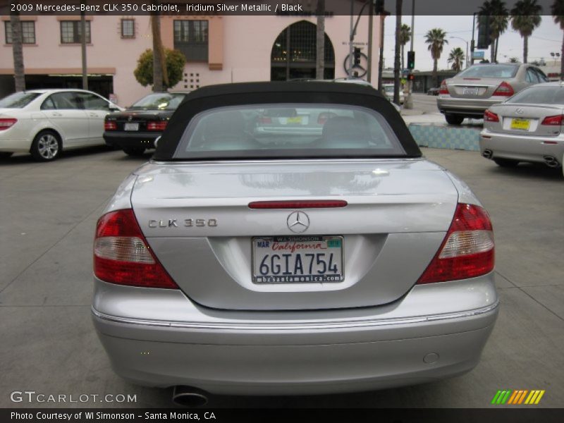 Iridium Silver Metallic / Black 2009 Mercedes-Benz CLK 350 Cabriolet