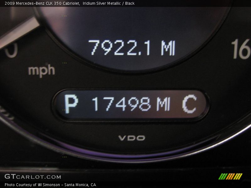 Iridium Silver Metallic / Black 2009 Mercedes-Benz CLK 350 Cabriolet