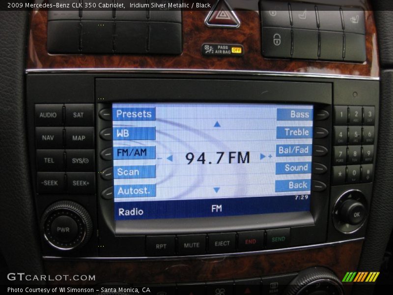 Iridium Silver Metallic / Black 2009 Mercedes-Benz CLK 350 Cabriolet