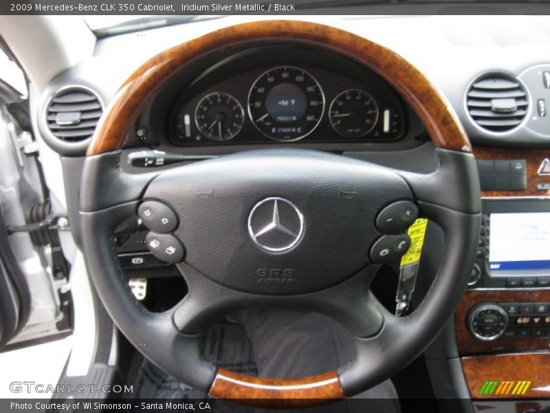 Iridium Silver Metallic / Black 2009 Mercedes-Benz CLK 350 Cabriolet