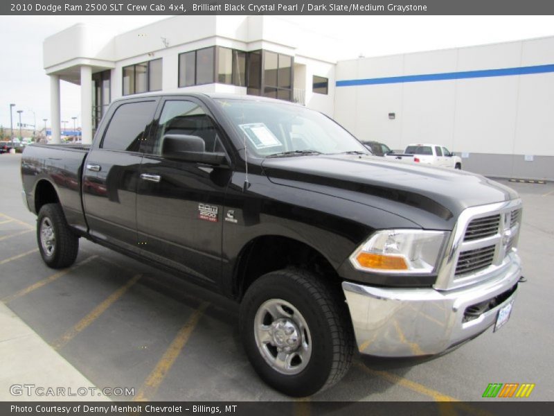 Brilliant Black Crystal Pearl / Dark Slate/Medium Graystone 2010 Dodge Ram 2500 SLT Crew Cab 4x4