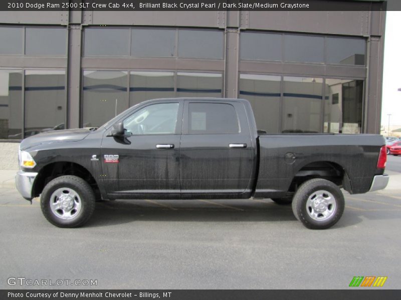 Brilliant Black Crystal Pearl / Dark Slate/Medium Graystone 2010 Dodge Ram 2500 SLT Crew Cab 4x4