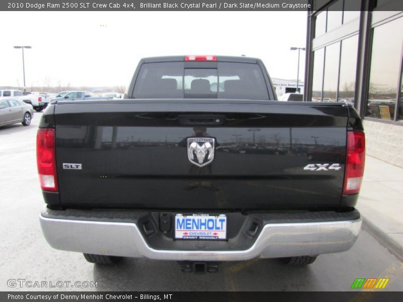 Brilliant Black Crystal Pearl / Dark Slate/Medium Graystone 2010 Dodge Ram 2500 SLT Crew Cab 4x4