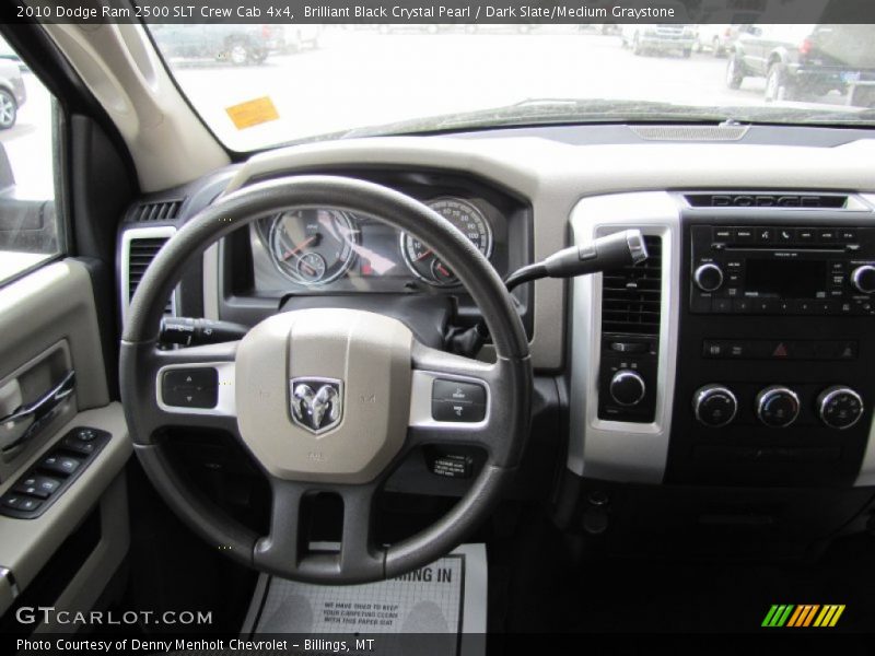 Brilliant Black Crystal Pearl / Dark Slate/Medium Graystone 2010 Dodge Ram 2500 SLT Crew Cab 4x4