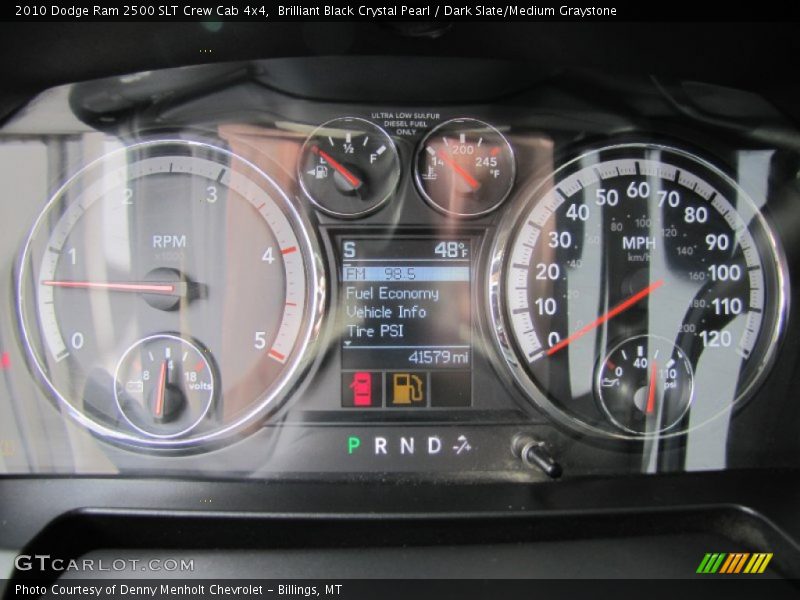 Brilliant Black Crystal Pearl / Dark Slate/Medium Graystone 2010 Dodge Ram 2500 SLT Crew Cab 4x4