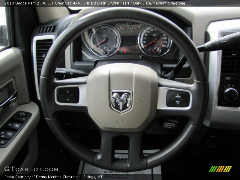 Brilliant Black Crystal Pearl / Dark Slate/Medium Graystone 2010 Dodge Ram 2500 SLT Crew Cab 4x4