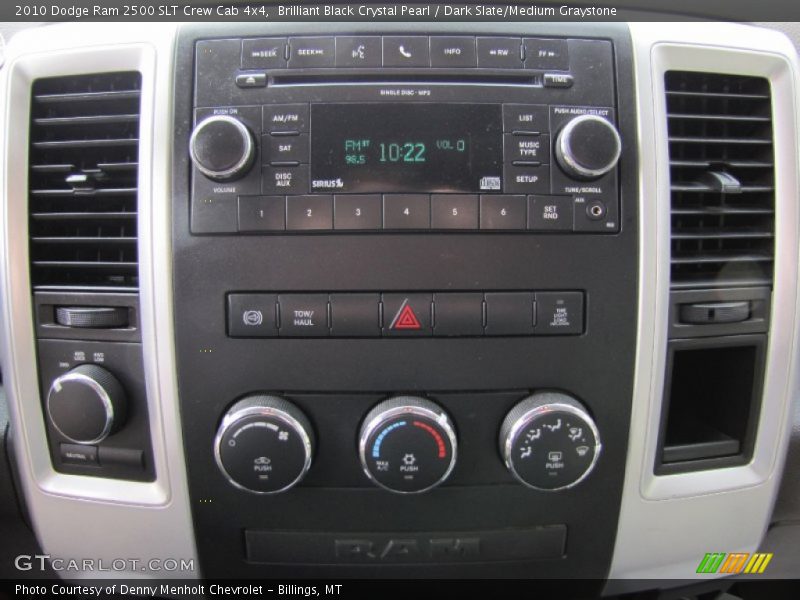 Brilliant Black Crystal Pearl / Dark Slate/Medium Graystone 2010 Dodge Ram 2500 SLT Crew Cab 4x4