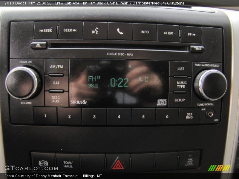 Brilliant Black Crystal Pearl / Dark Slate/Medium Graystone 2010 Dodge Ram 2500 SLT Crew Cab 4x4