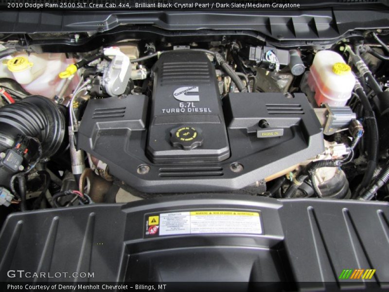 Brilliant Black Crystal Pearl / Dark Slate/Medium Graystone 2010 Dodge Ram 2500 SLT Crew Cab 4x4
