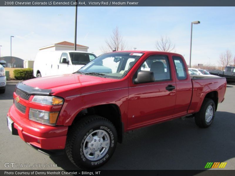 Victory Red / Medium Pewter 2008 Chevrolet Colorado LS Extended Cab 4x4