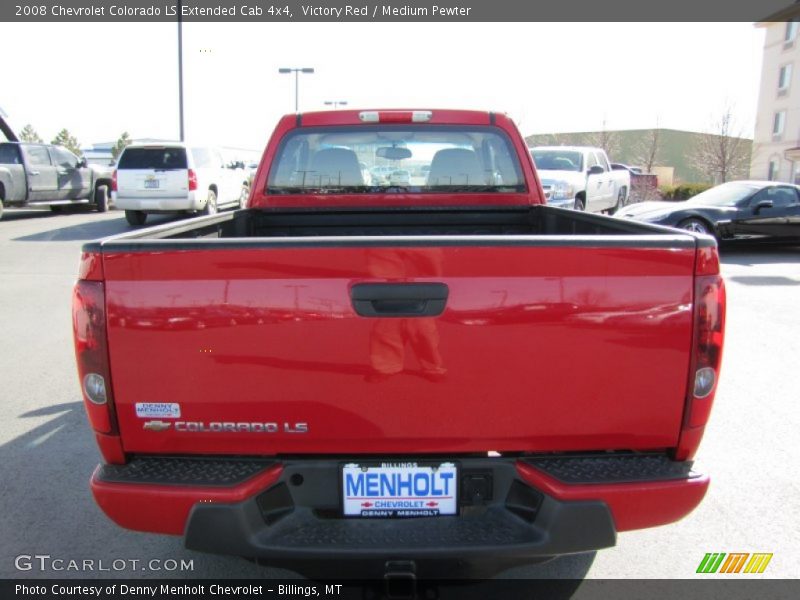 Victory Red / Medium Pewter 2008 Chevrolet Colorado LS Extended Cab 4x4