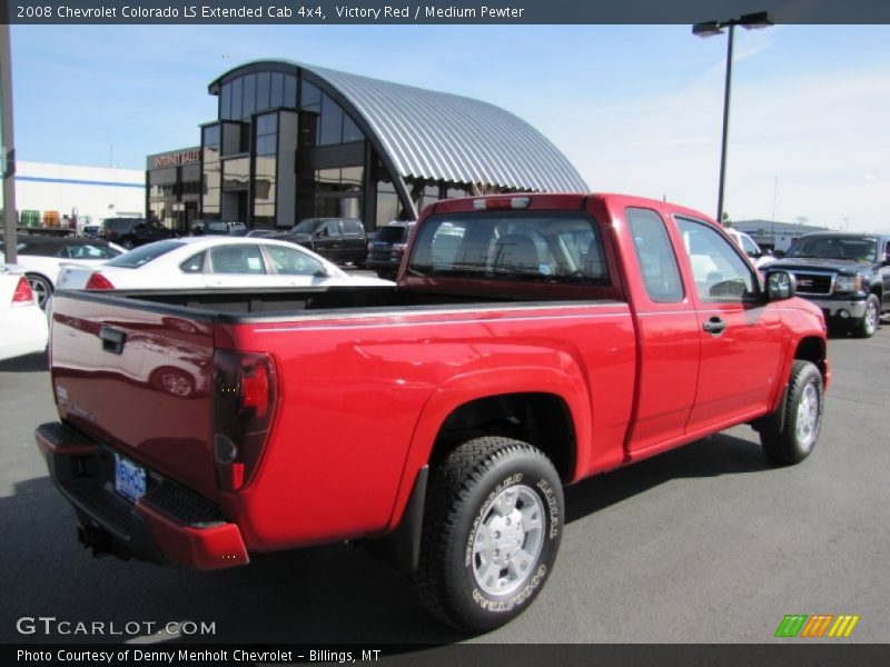 Victory Red / Medium Pewter 2008 Chevrolet Colorado LS Extended Cab 4x4