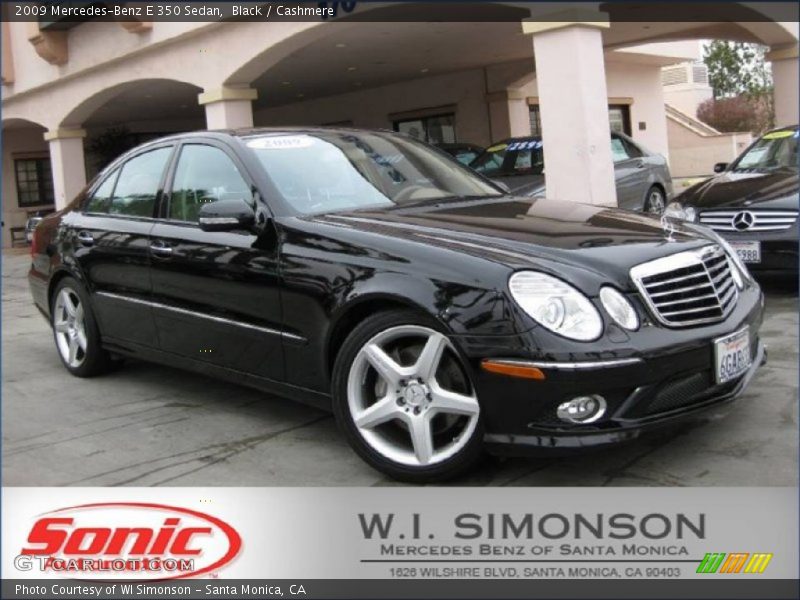 Black / Cashmere 2009 Mercedes-Benz E 350 Sedan