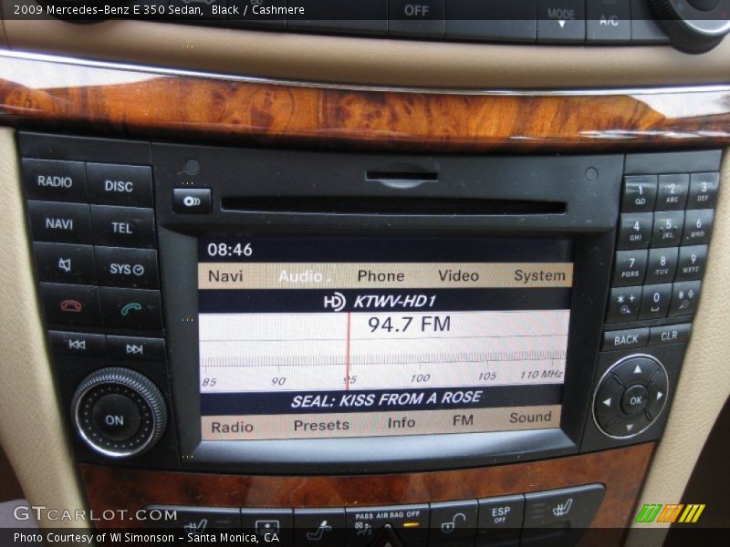 Controls of 2009 E 350 Sedan