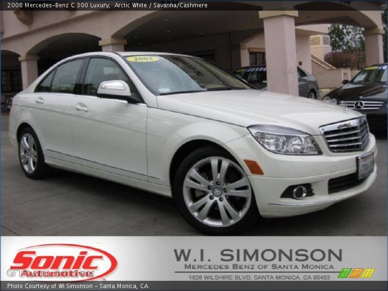 Arctic White / Savanna/Cashmere 2008 Mercedes-Benz C 300 Luxury