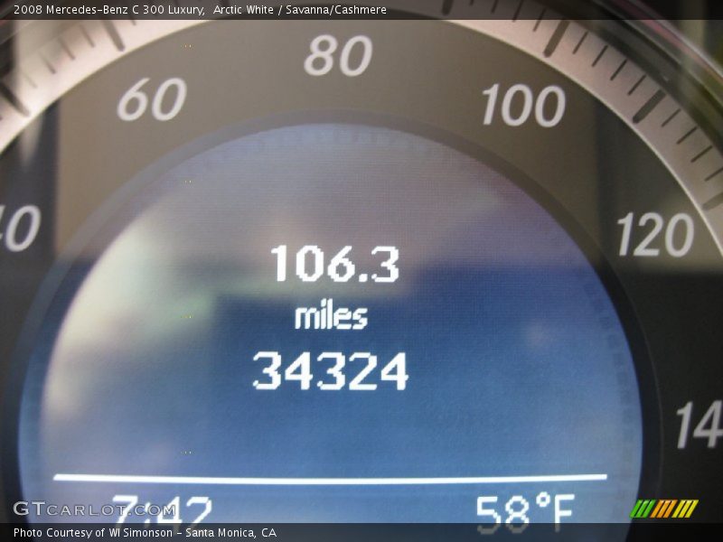 Arctic White / Savanna/Cashmere 2008 Mercedes-Benz C 300 Luxury