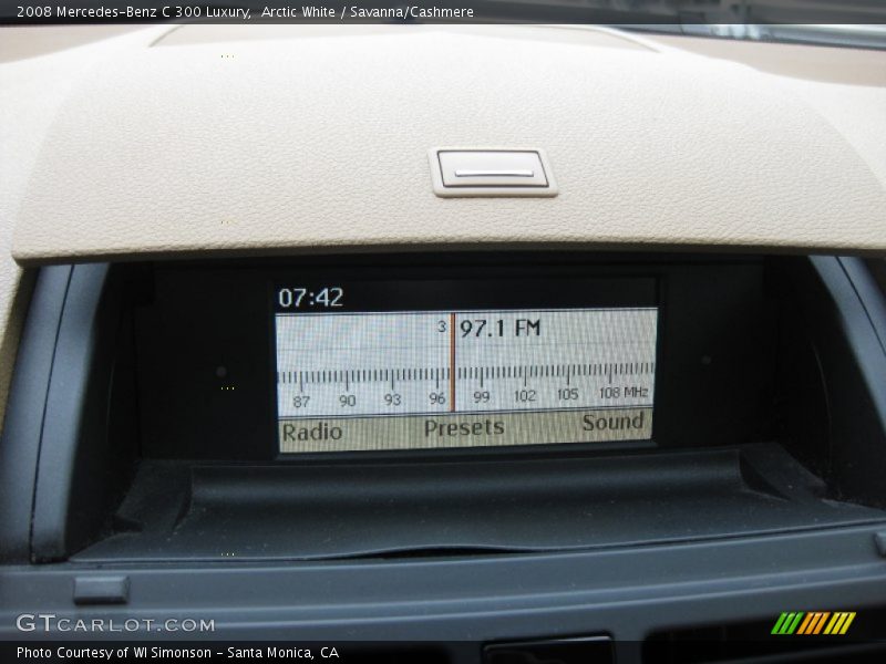 Arctic White / Savanna/Cashmere 2008 Mercedes-Benz C 300 Luxury