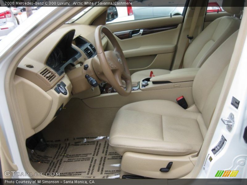 Arctic White / Savanna/Cashmere 2008 Mercedes-Benz C 300 Luxury