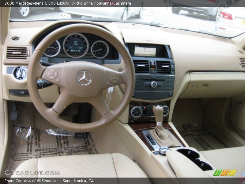 Arctic White / Savanna/Cashmere 2008 Mercedes-Benz C 300 Luxury