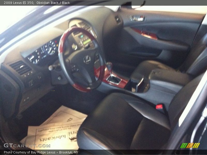 Obsidian Black / Black 2009 Lexus ES 350
