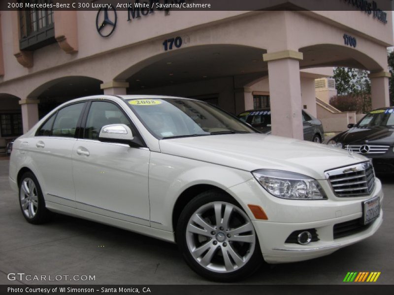 Arctic White / Savanna/Cashmere 2008 Mercedes-Benz C 300 Luxury