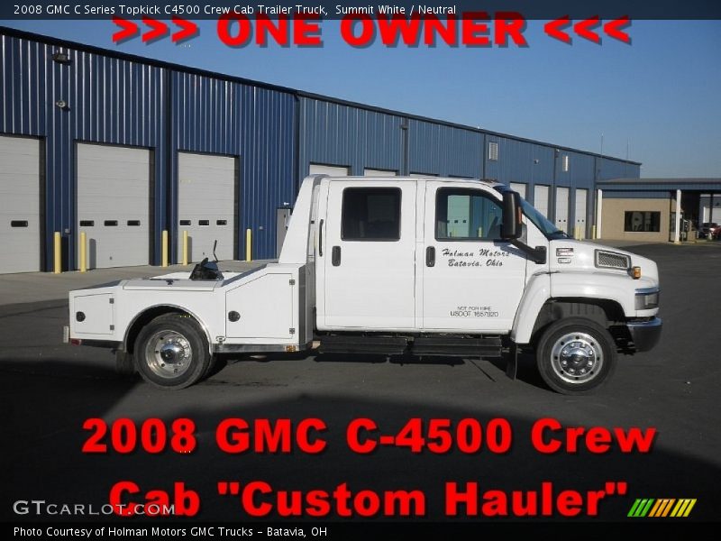 Summit White / Neutral 2008 GMC C Series Topkick C4500 Crew Cab Trailer Truck