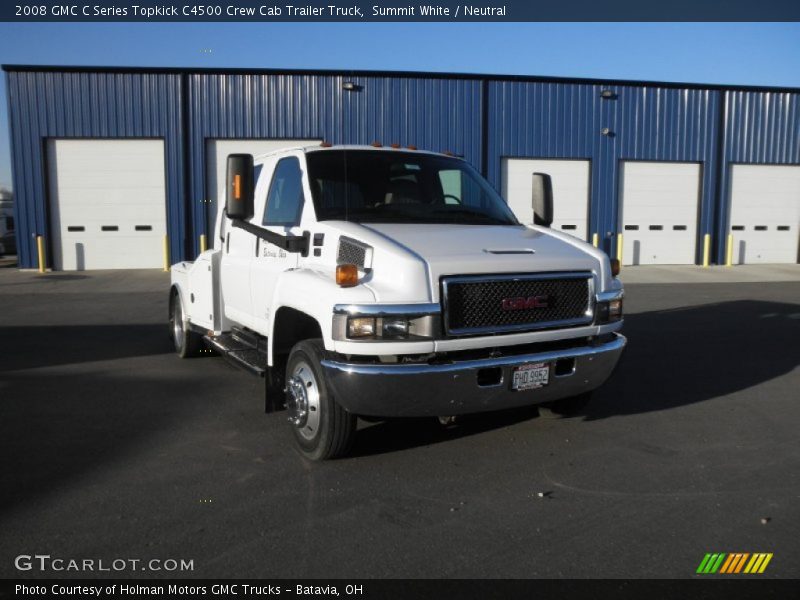 Summit White / Neutral 2008 GMC C Series Topkick C4500 Crew Cab Trailer Truck