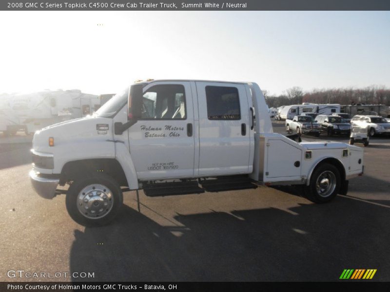Summit White / Neutral 2008 GMC C Series Topkick C4500 Crew Cab Trailer Truck