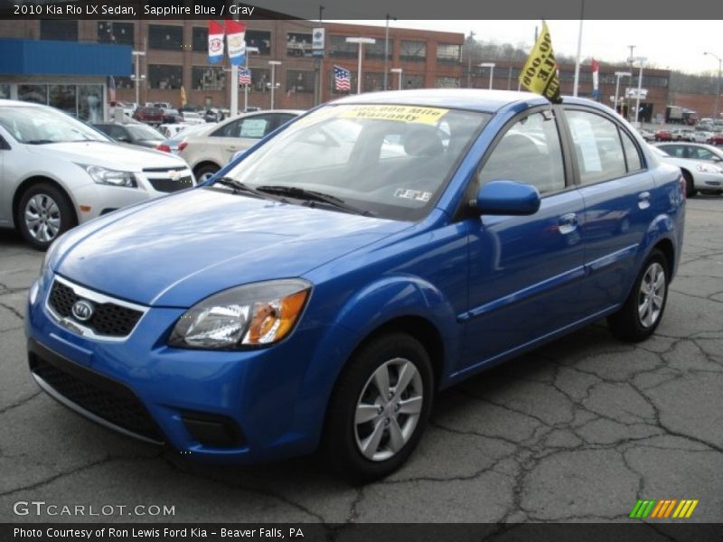 Sapphire Blue / Gray 2010 Kia Rio LX Sedan