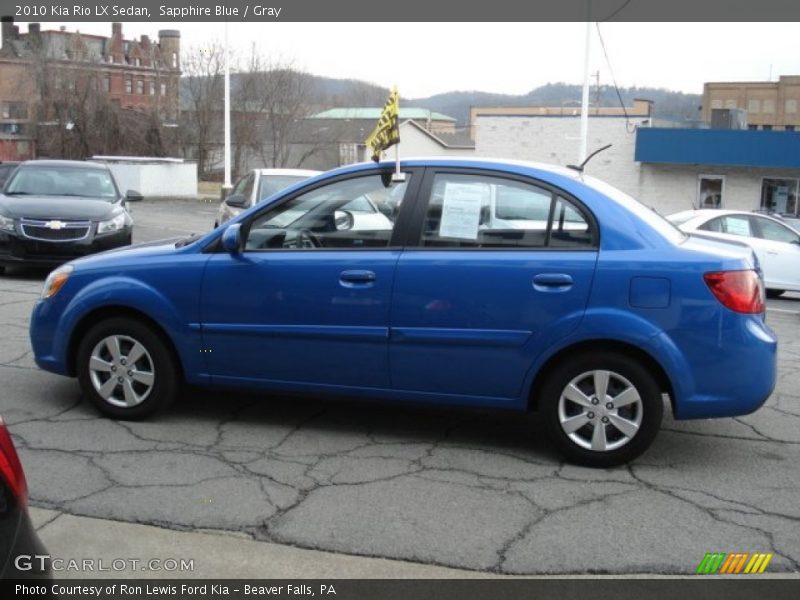 Sapphire Blue / Gray 2010 Kia Rio LX Sedan